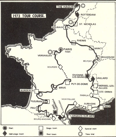 1973 Tour de France route