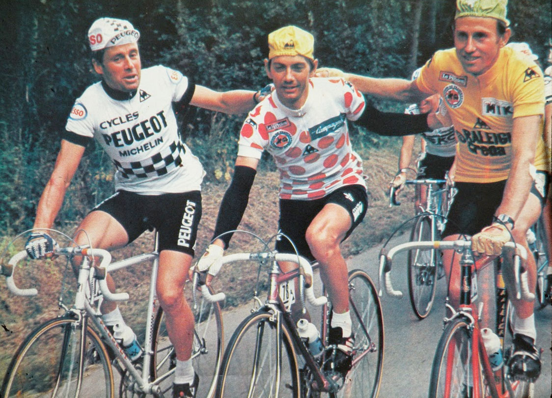 tour 1980 podium op de fiets