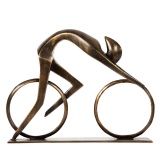 gegoten bronzen beeld wielrenner final jump